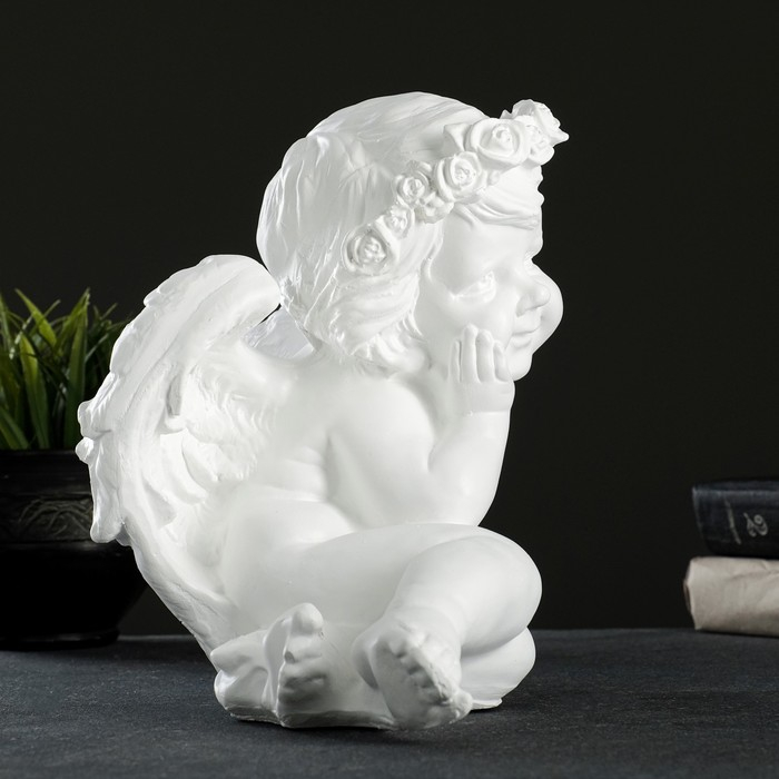 Фигура Фигура "Ангел сидя средний" 30х21х25см, белый