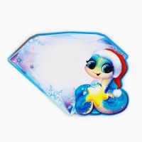 Магнитная доска с полем для записи и фломастером &laquo;Алмаз&raquo;, на Новый Год, 16,1 х 11,4 см