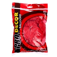 Шар латексный 12" &laquo;Сердце&raquo; цвет красный, набор 50 шт.