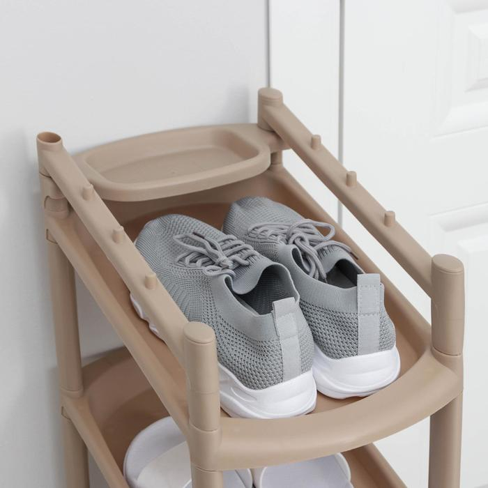 Этажерка для обуви 4-х ярусная &laquo;Узкая&raquo;, 41.5&times;25.5&times;81 см, цвет МИКС