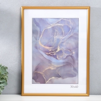 Фоторамка пластик "Радуга" 30х40 см, золото матовое