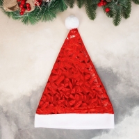 Колпак новогодний "Калейдоскоп" 28х39 см, красный Колпак новогодний "Калейдоскоп" 28х39 см, красный