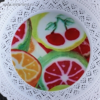 Ваза для хлеба и фруктов «Зефир. Принт», d=20 см, цвет МИКС Ваза для хлеба и фруктов «Зефир. Принт», d=20 см, цвет МИКС