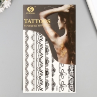 Татуировка на тело чёрная "Кружево" 25х15 см Татуировка на тело чёрная "Кружево" 25х15 см