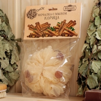Мочалка с мылом "Корица", 80 г, Добропаровъ Мочалка с мылом "Корица", 80 г, Добропаровъ