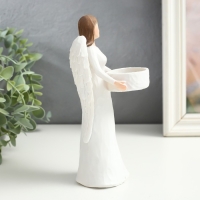 Сувенир полистоун подсвечник "Безликий ангел" 9х10х19 см