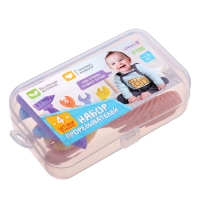 Набор прорезывателей для зубов &laquo;Мои первые инструменты&raquo;, пищевой силикон, в контейнере, 4 шт.