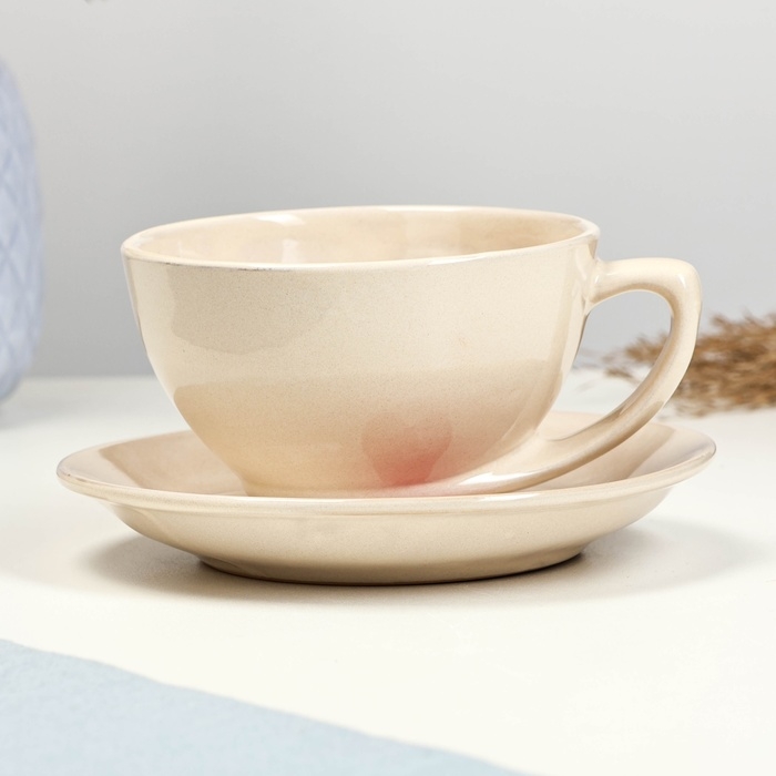 Чайная пара Чайная пара "Элегант" 0,25л / 11х6,5см + блюдце 15см, валентинка