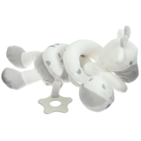 Растяжка - спираль с игрушками дуга на коляску / кроватку для малышей &laquo;Коровка&raquo;, с пищалкой, прорез., Крошка Я