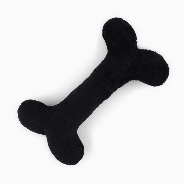Игрушка для собак с пищалкой &laquo;Кость&raquo;, черная
