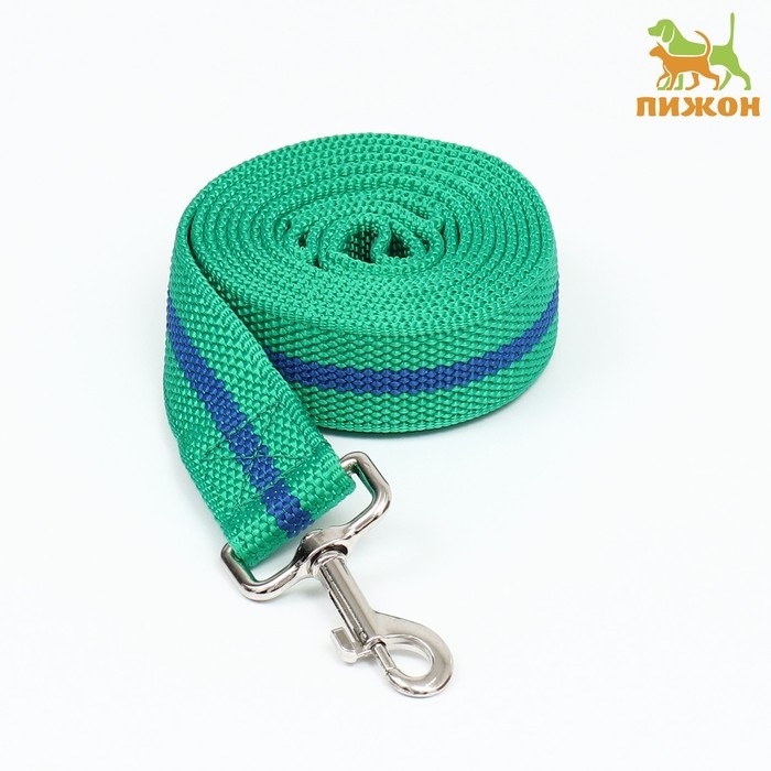 Поводок 2 м х 3 см, зелёно-синий Поводок 2 м х 3 см, зелёно-синий