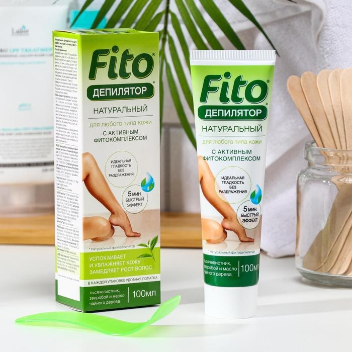 Натуральный &laquo;Фитодепилятор&raquo; с экстрактом тысячелистника, зверобоя и маслом чайного дерева, 100 мл
