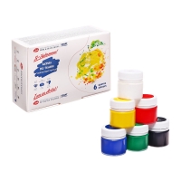 Краска по ткани, набор 6 цветов х 15 мл, ЗХК "Я - Художник!", акриловая на водной основе, (228411540) Краска по ткани, набор 6 цветов х 15 мл, ЗХК "Я - Художник!", акриловая на водной основе, (228411540)