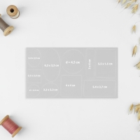 Набор заплаток для верхней одежды, клеевые, лист 10 &times; 18 см, 10 шт, цвет светло-серый