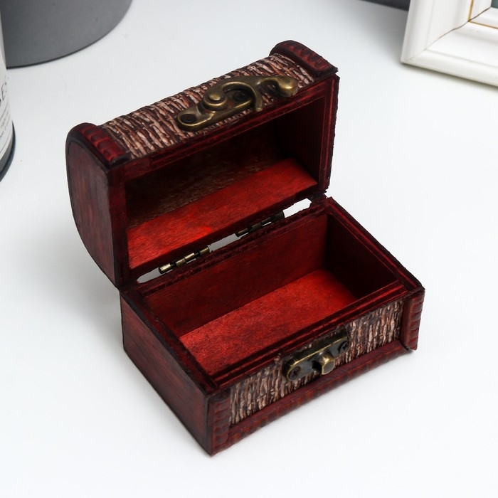 Шкатулка дерево сундучок Шкатулка дерево сундучок "Плетёнка" 6,3х8,8х6,5 см