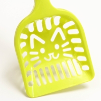 Совок фигурный "Кот" с эргономичной ручкой, 28 х 10 см, зелёный Совок фигурный "Кот" с эргономичной ручкой, 28 х 10 см, зелёный