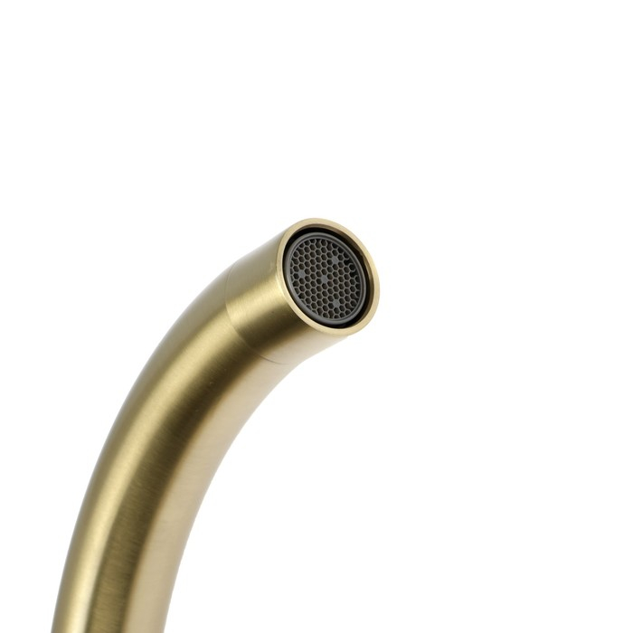 Cмеситель для кухни Accoona A4594AW, однорычажный, высокий излив, латунь, золото