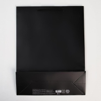 Пакет подарочный ламинированный, упаковка, &laquo;Чёрный&raquo;, L 28 х 38 х 9 см