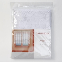 Тюль на кухню без шторной ленты, 145х70 см, 100% полиэстер Тюль на кухню без шторной ленты, 145х70 см, 100% полиэстер