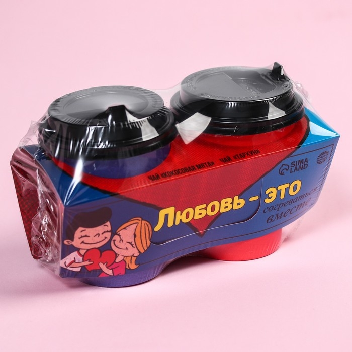 Подарочный набор &laquo;Любовь - это&raquo;: чай: зелёный и чёрный, 7 г. x 2 шт.