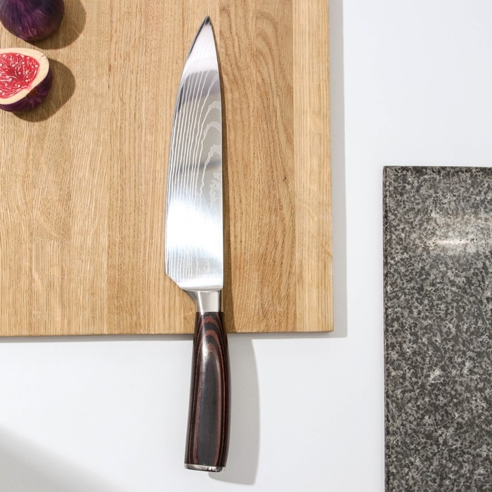 Нож Veral, шеф, 20,5 см, дамасская сталь Нож Veral, шеф, 20,5 см, дамасская сталь