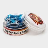 Глиттер пищевой фигурный снежинки микс