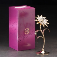 Сувенир "Подсолнух", с хрусталиками, 12х8х20 см