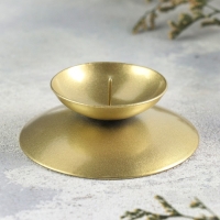 Подсвечник "Гадальный Н" металл на одну свечу, 7,3х3 см, золотой Подсвечник "Гадальный Н" металл на одну свечу, 7,3х3 см, золотой