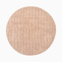 Ковер Этель "Waves" &Oslash; 100 см, бежевый,  70% хлопок, 30% п/э, 1500 г/м2