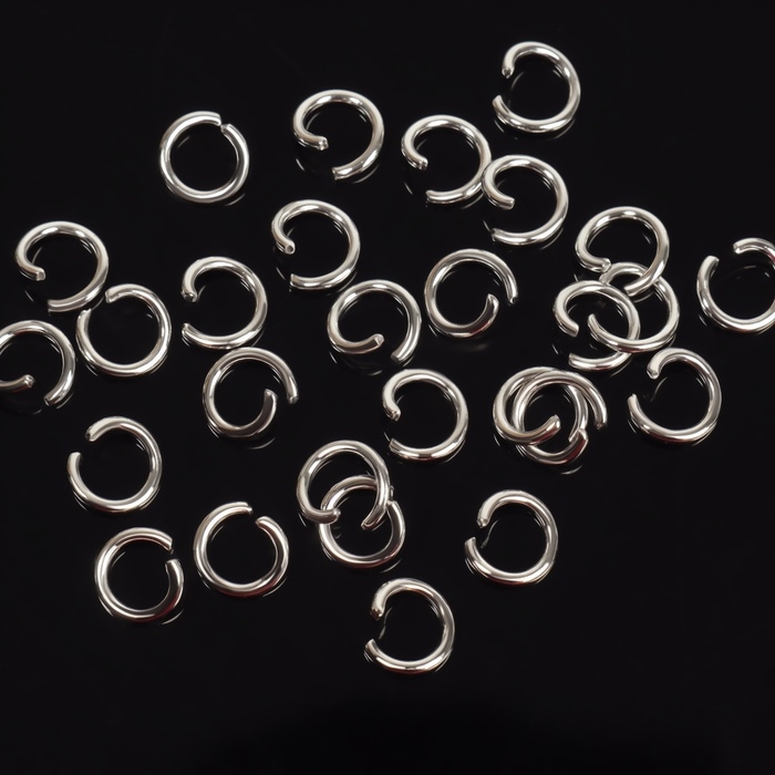 Фигурки для дизайна ногтей &laquo;Пирсинг&raquo;, объёмные, металлические, цвет серебристый