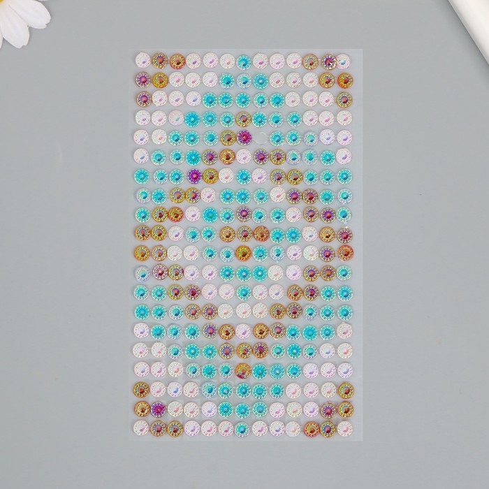 Наклейка пластик стразы Наклейка пластик стразы "Ромб с градиентом" МИКС 24,6х10 см