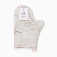 Варежка-прихватка Этель "Flower herbarium" 20х27 см, 100% хл, репс 210г/м2 Варежка-прихватка Этель "Flower herbarium" 20х27 см, 100% хл, репс 210г/м2