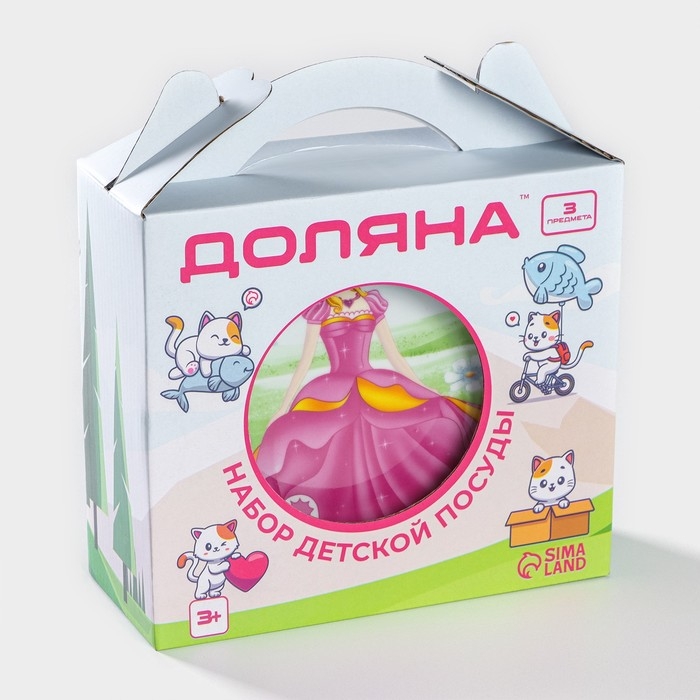 Набор детской посуды из керамики Доляна «Волшебница», 3 предмета: кружка 230 мл, миска 400 мл, тарелка d=18 см, цвет белый Набор детской посуды из керамики Доляна «Волшебница», 3 предмета: кружка 230 мл, миска 400 мл, тарелка d=18 см, цвет белый