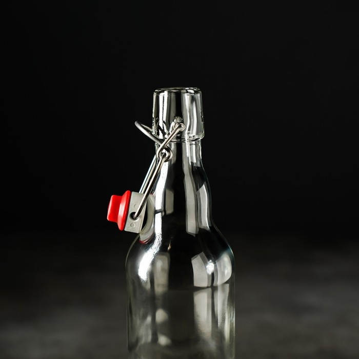 Бутылка бугельная, 500 мл, с пробкой, цвет прозрачный Бутылка бугельная, 500 мл, с пробкой, цвет прозрачный