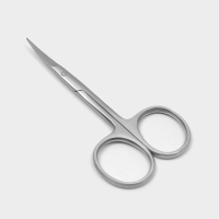 Ножницы маникюрные, для кутикулы, загнутые, узкие, 10 см, в блистере, цвет матовый серебристый, 62000/2 Ножницы маникюрные, для кутикулы, загнутые, узкие, 10 см, в блистере, цвет матовый серебристый, 62000/2