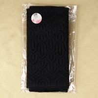 Кружевная эластичная ткань, 185 мм &times; 2,7 &plusmn; 0,5 м, цвет чёрный