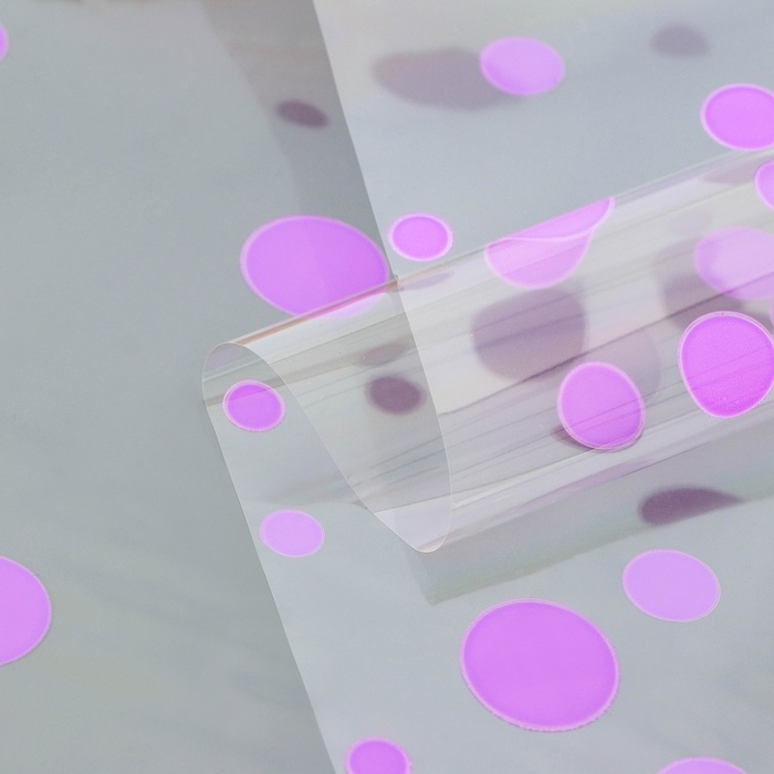 Пленка для цветов Пленка для цветов "Круги" сиреневая 0,7 х 8.2 м, 40мкм