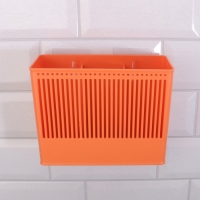 Органайзер для хранения &laquo;Classic&raquo;, навесной, 3 секции, с клеевой основой, 18,5 &times; 14,3 &times; 7,5 см, цвет МИКС