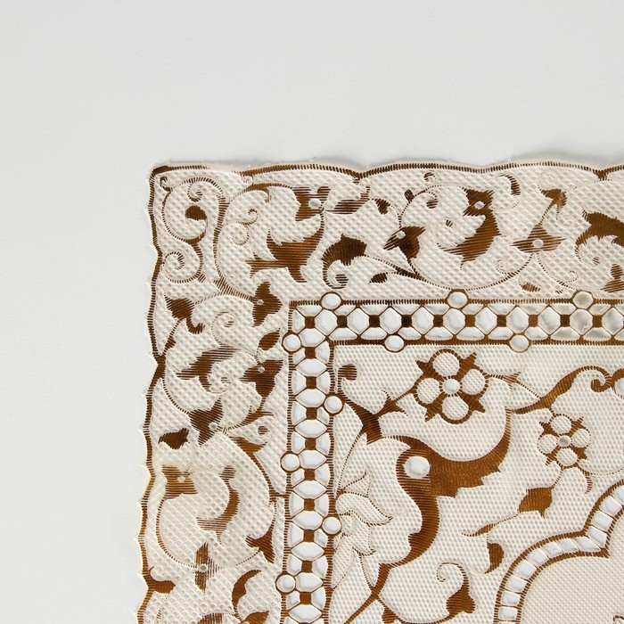 Салфетка сервировочная на стол &laquo;Восток&raquo;, ажурная, 84&times;40 см, ПВХ, цвет золотой