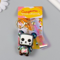 Брелок пластик, резина с карабином, ремешком "Медведь-робот" бензиновый 2,7х4,5х6 см Брелок пластик, резина с карабином, ремешком "Медведь-робот" бензиновый 2,7х4,5х6 см