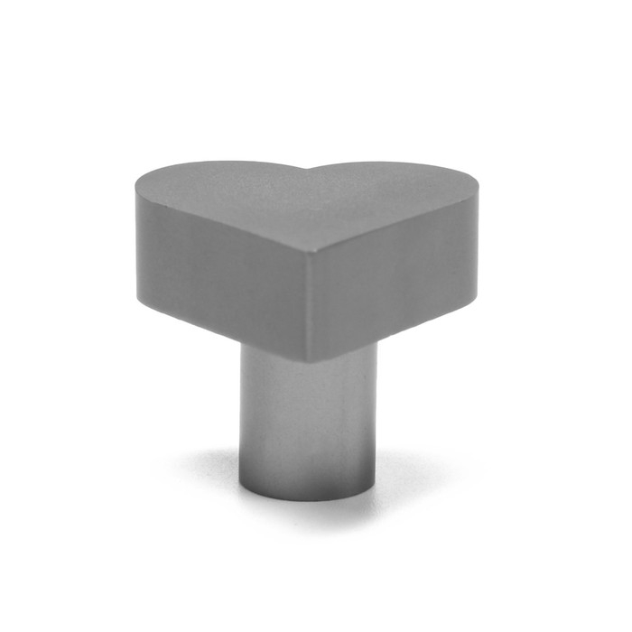 Ручка кнопка мебельная “HEART“, цвет серый Ручка кнопка мебельная “HEART“, цвет серый