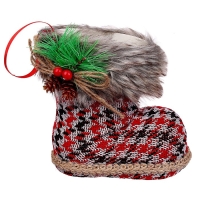 Конфетница &laquo;Сапожок&raquo;, с еловой веточкой