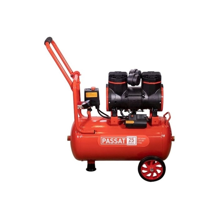 Компрессор воздушный Aurora PASSAT-25 BLACK, безмасляный, 1.45 кВт, 24 л, 8 атм, 249 л/мин