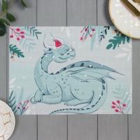 Салфетка новогодняя на стол Доляна &laquo;Дракон&raquo;, 40х29см