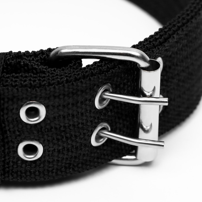 Ошейник четырехслойный с вертлюгом, 65 х 4 см, ОШ 54-60 см, полиэстер, чёрный Ошейник четырехслойный с вертлюгом, 65 х 4 см, ОШ 54-60 см, полиэстер, чёрный
