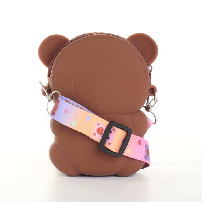 Сумка детская для девочки на молнии «Выбражулька», цвет коричневый Сумка детская для девочки на молнии «Выбражулька», цвет коричневый