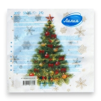 Новый год. Салфетки бумажные Лилия &laquo;Нарядная ель&raquo;, 2 слоя, 33х33, 20 шт.