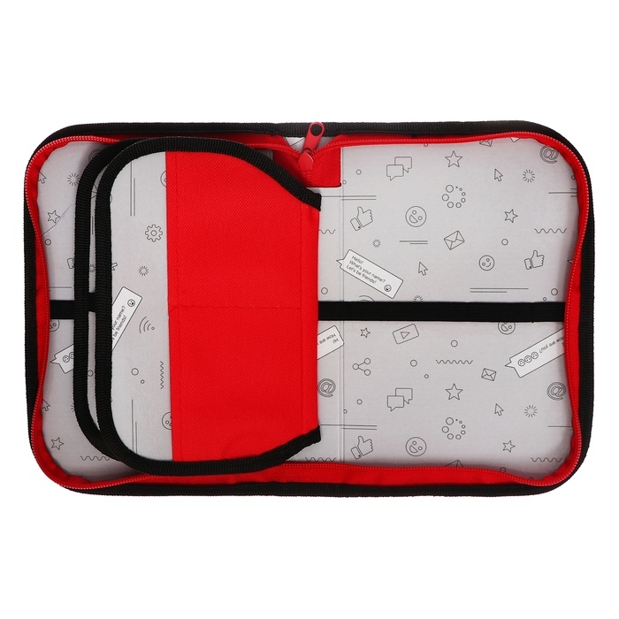 Пенал 3 секции, вкладка внутри, 140 х 210 х 40 мм, тканевый, Calligrata TOP Block Пенал 3 секции, вкладка внутри, 140 х 210 х 40 мм, тканевый, Calligrata TOP Block "Кеды аниме"