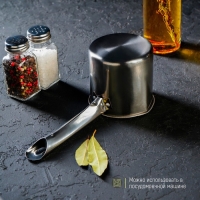 Ковш из нержавеющей стали &laquo;Базис&raquo;, 450 мл, d=10 см, с мерной шкалой, металлическая ручка