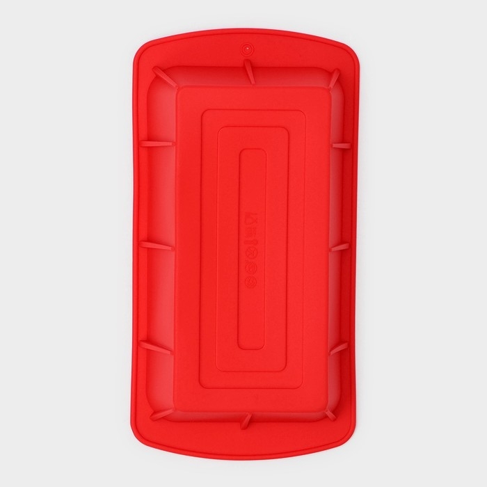 Форма для выпечки Доляна &laquo;Хлеб&raquo;, силикон, 25,5&times;13&times;5 см, внут.размер 20,5&times;11 см, цвет красный